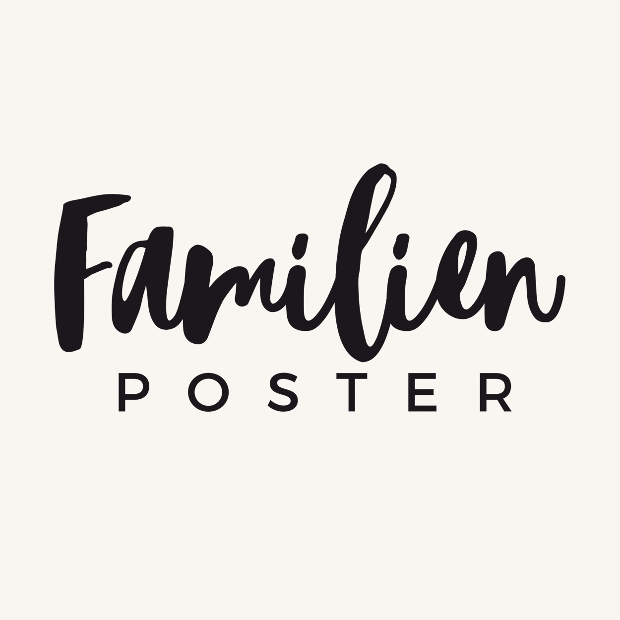 Familienposter - Familienbild Zeichnung im Bleistift Look